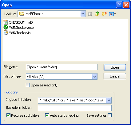 Open File dialog (enhanced)